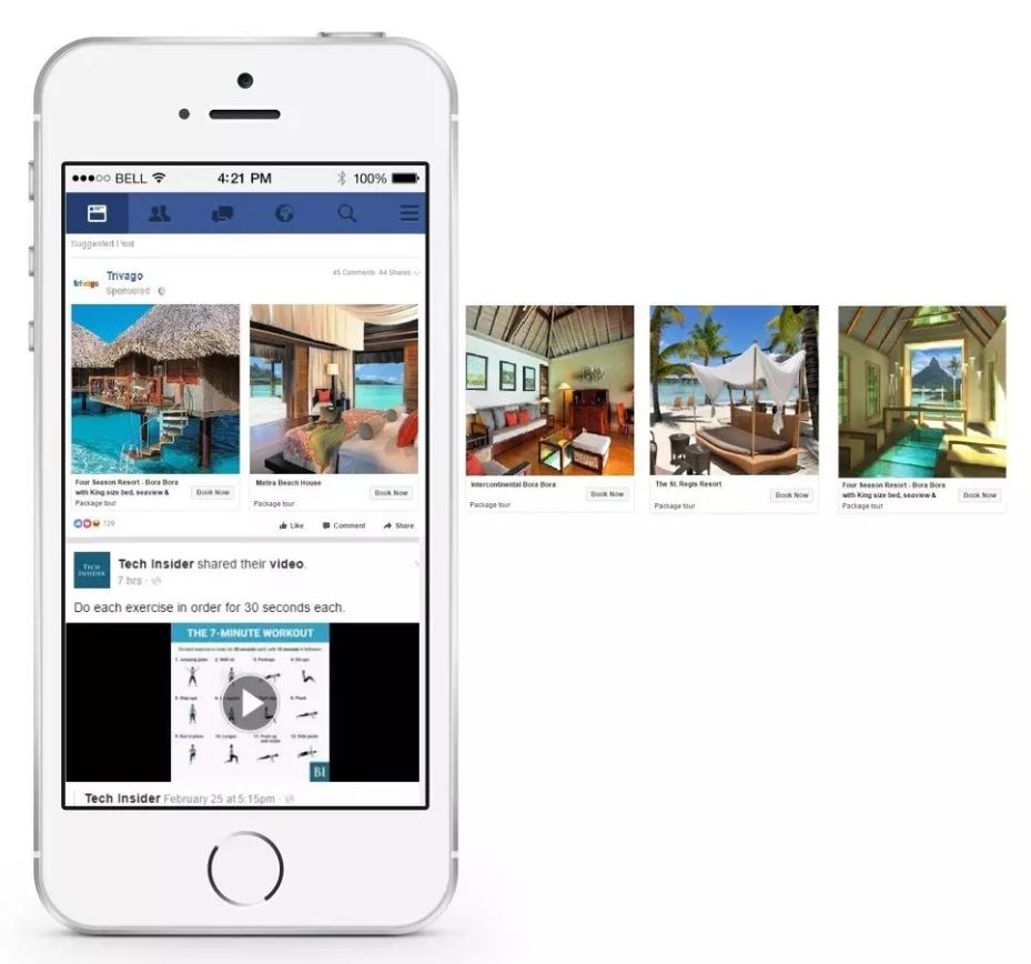 Quảng cáo Facebook Ads giúp hiển thị hình ảnh phòng ốc, tiện ích, khuyến mãi hấp dẫn để thu hút khách hàng nhanh hơn