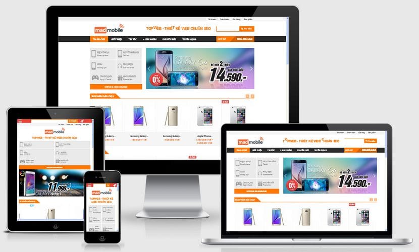 Website có giao diện đẹp, tương thích trên mọi thiết bị  Website có giao diện đẹp, tương thích trên mọi thiết bị