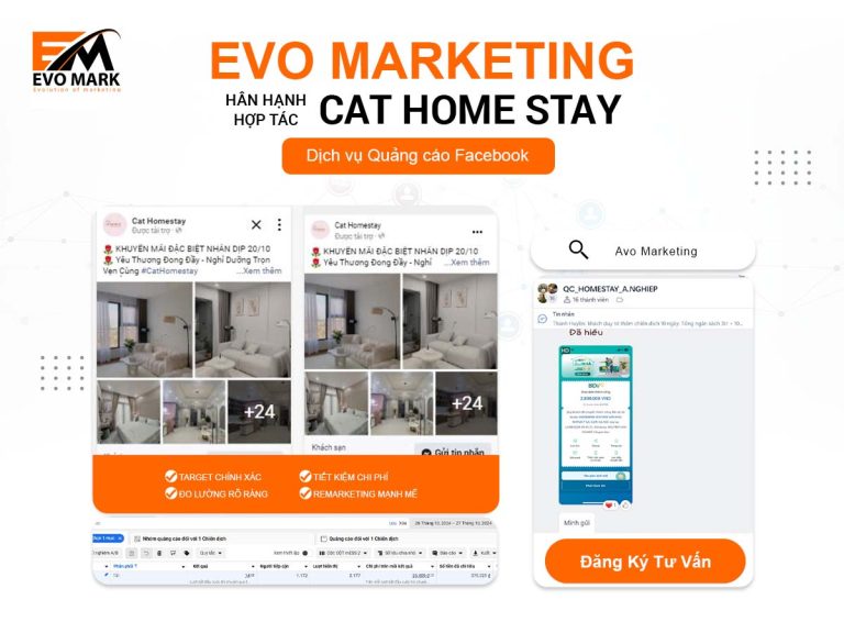 Cat Homestay: Bùng nổ lượt đặt phòng với chiến dịch Facebook Ads hiệu quả